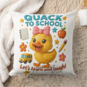 Coussin Quack to School - Cute Duck Back to School (Couverture)