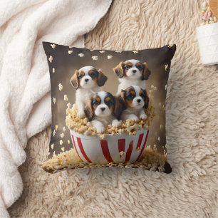 Coussin Quads Cavalier Espagnol Chipies Dans Le Popcorn,
