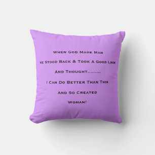 Coussin "Quand Dieu fit l'homme"