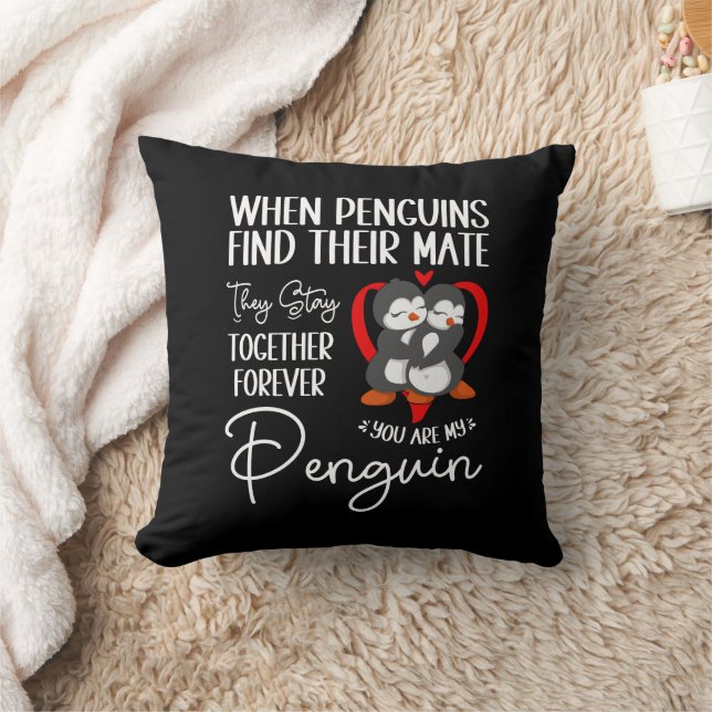Coussin Quand Les Pingouins Trouvent Leur Mate, Ils Resten (Couverture)