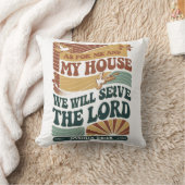 Coussin Quant à moi et ma maison" Bible Verse design (Couverture)