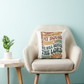 Coussin Quant à moi et ma maison" Bible Verse design (Chaise)