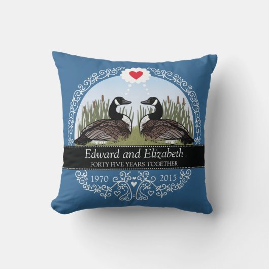 Coussin Quarante-cinquième anniversaire de mariage (Recto)