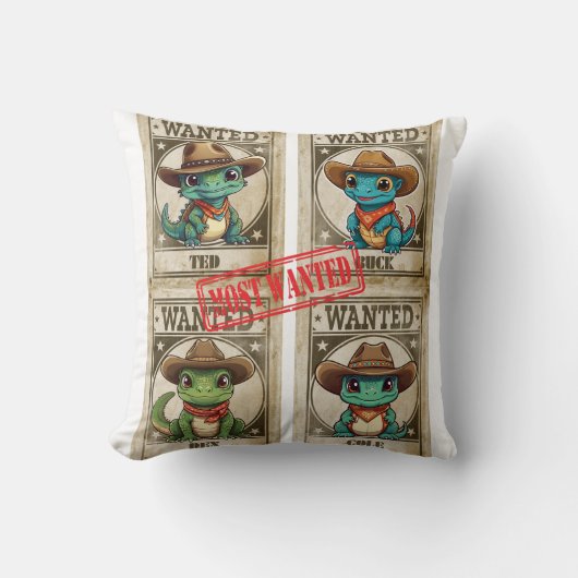 Coussin Quatre imprimés Recherchés Kawaii Iguana (Recto)