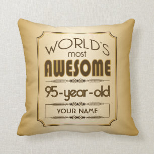 Coussin Quatre-vingt-quinzième monde de célébration
