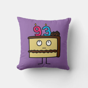 Coussin quatre-vingt-treizième Gâteau d'anniversaire avec