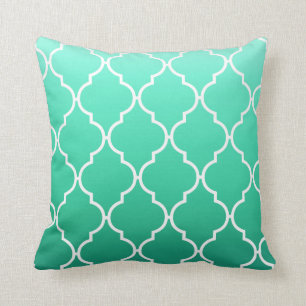 Coussin Quatrefol Ombre géométrique  menthe