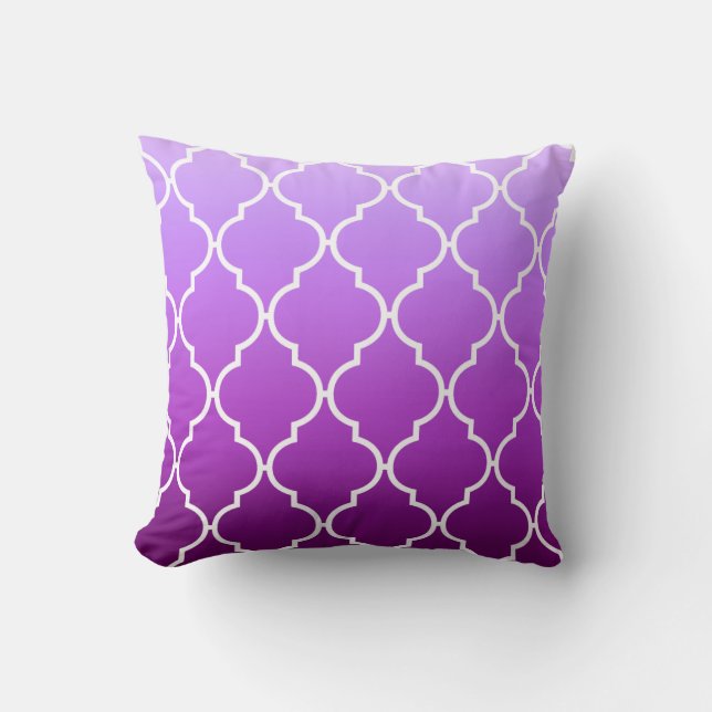 Coussin Quatrefol Ombre géométrique| pourpre (Recto)