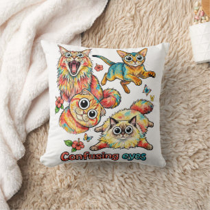 Coussin Quatuor Curieux du Chat, Chat Mignon PNG Amuseur d