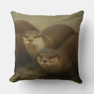Coussin Quatuor Otter - Art de la faune