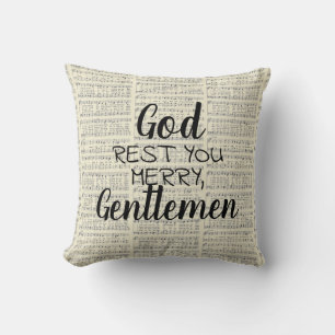 Coussin Que Dieu te repose, messieurs