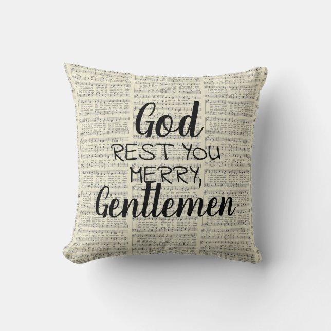 Coussin Que Dieu te repose, messieurs (Recto)