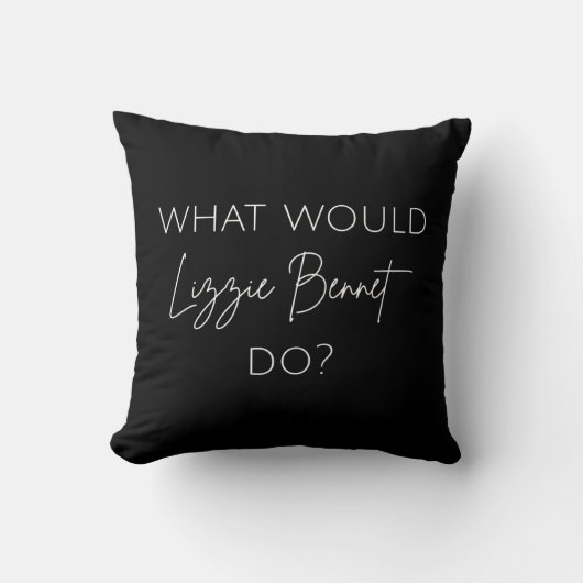Coussin Que ferait Lizzie Bennet ? (Recto)