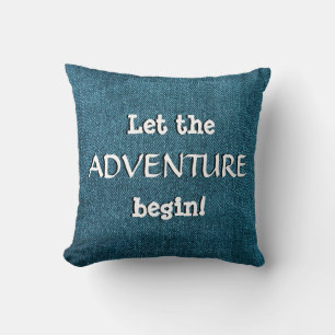 Coussin Que l'aventure commence (Le sommeil commence) Doub