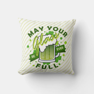 Coussin Que Votre Verre Soit Plein Bière Verte St. Patrick