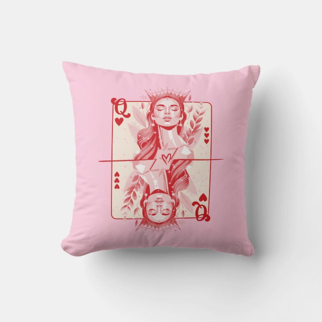 Coussin Queen of Hearts Preppy Art (Recto)