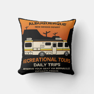 Coussin Queen of the Camper - Drôle Camping RV Caravan
