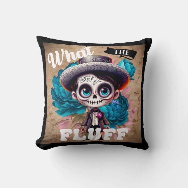 Coussin Quel crâne de sucre de boule (Recto)