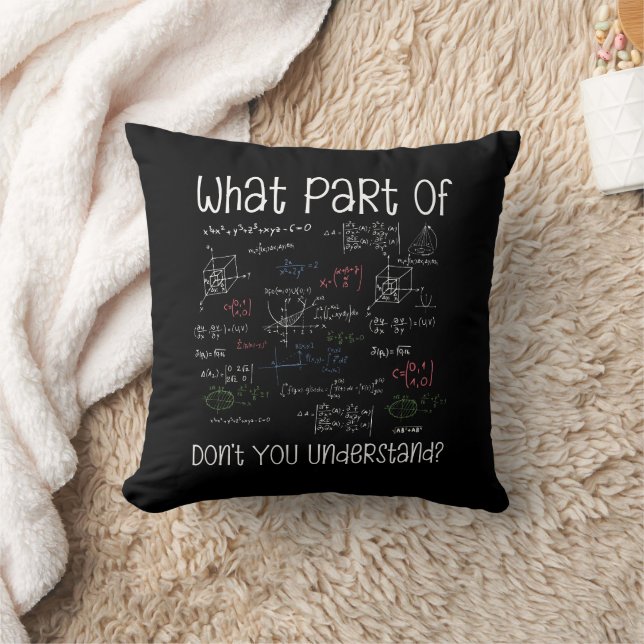 Coussin Quelle partie des équations ne comprenez-vous pas  (Couverture)