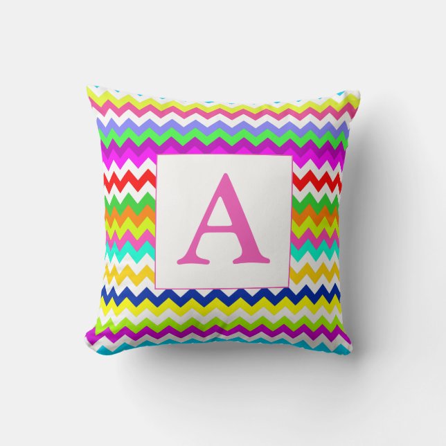 Coussin Quelque chose mais monogramme initial fait sur (Recto)