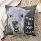 Coussin Qu'est-ce que le Prob-Llama ? Jote Drôle LLAMA (Couverture)