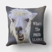 Coussin Qu'est-ce que le Prob-Llama ? Jote Drôle LLAMA (Verso)