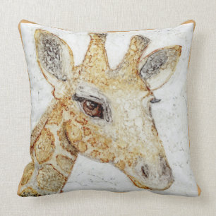 Coussin Qu'est ? Grande girafe de yeux