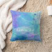 Coussin Queue de sirène à l'aquarelle Fantaisie Océan Ench (Couverture)