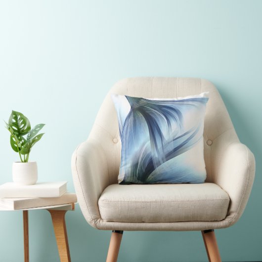 Coussin Queue de Sirène Glam | Lustre Sheen Bleu Glace Pou (Chaise)