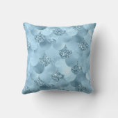 Coussin Queue de Sirène Glam | Lustre Sheen Bleu Glace Pou (Verso)