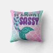 Coussin Queue de sirène rose violet vert Splashy Sassy Fém (Verso)