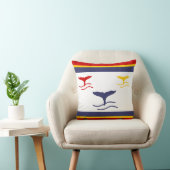 Coussin queues de baleines bleues, jaunes et rouges de la (Chaise)