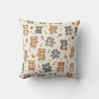 Coussin qui express un ours mignon