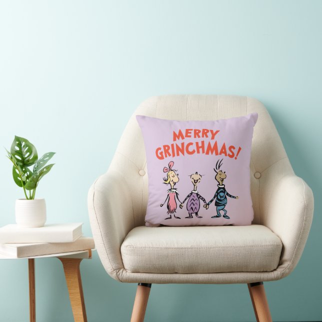 Coussin Qui se tient par la main Joyeux Grinchmas (Chaise)