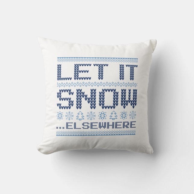 Coussin Qu'Il Neige... Ailleurs. (Recto)