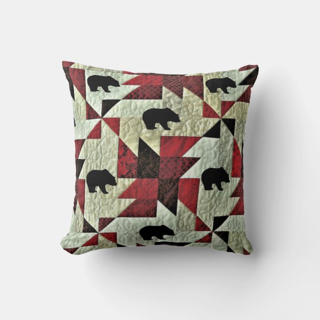 Coussin Quilt d'ours noir (Recto)