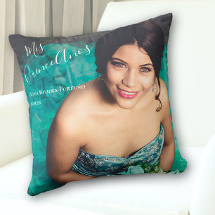 Coussin Quinceanera Personnalisé Mes Quinze Ans Photo