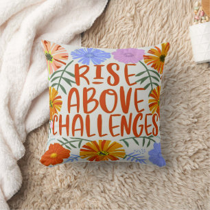 COUSSIN QUOTE MOTIVÉE CONCEPTION FLORALE COLORÉE