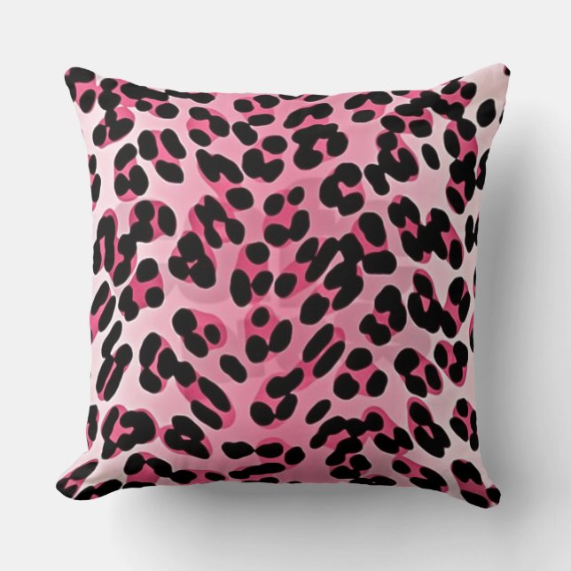 Coussin RAB Rockabilly Pink Cheetah Imprimer (Recto)