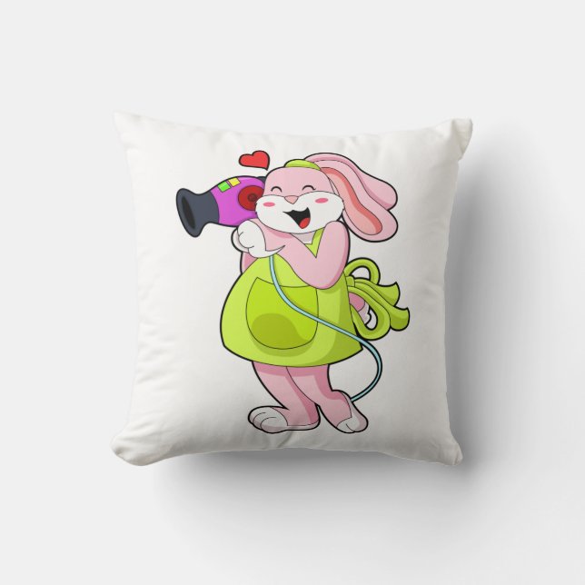 Coussin Rabbit comme coiffeur avec sèche-cheveux (Recto)