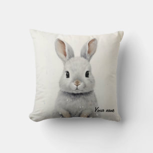 Coussin Rabbit d'hiver personnalisé Animaux de compagnie A