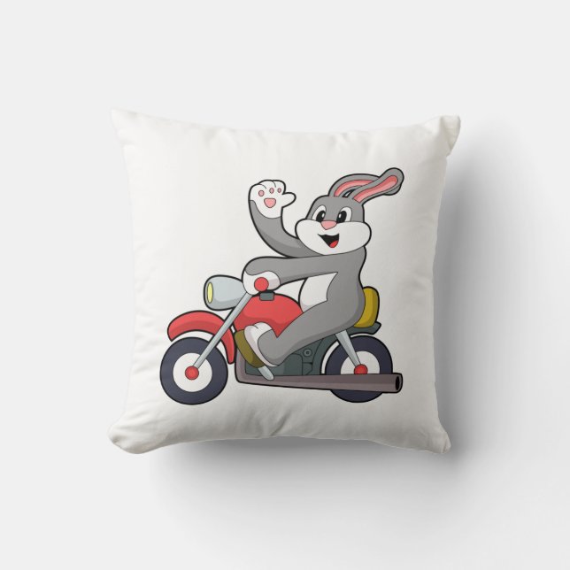 Coussin Rabbit en tant que Biker avec Motorcycle.PNG (Recto)