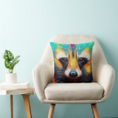 Coussin Raccoon Animal Discovery Aventure Nature Planet (Chaise)
