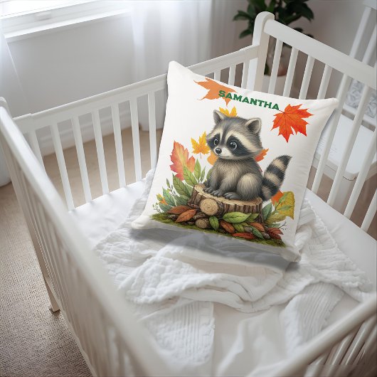 Coussin Raccoon Throw Pillow Autumn Raccoon Pillow Cover