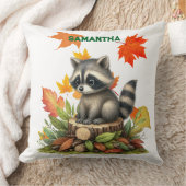 Coussin Raccoon Throw Pillow Autumn Raccoon Pillow Cover (Couverture)