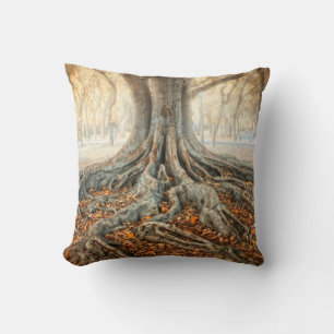Coussin Racines de l'arbre antique