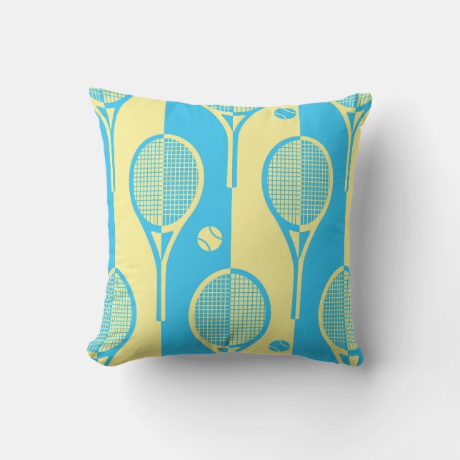 Coussin Rackets de tennis de Pastel (ying yang) (Recto)