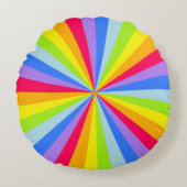 Coussin radial radial arc-en-ciel (Devant)