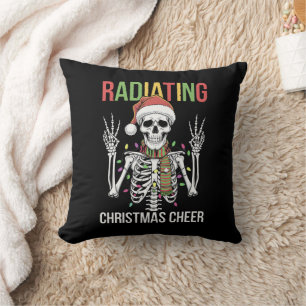 Coussin Radiologie Noël Père Noël Skeleton Xray Technicien