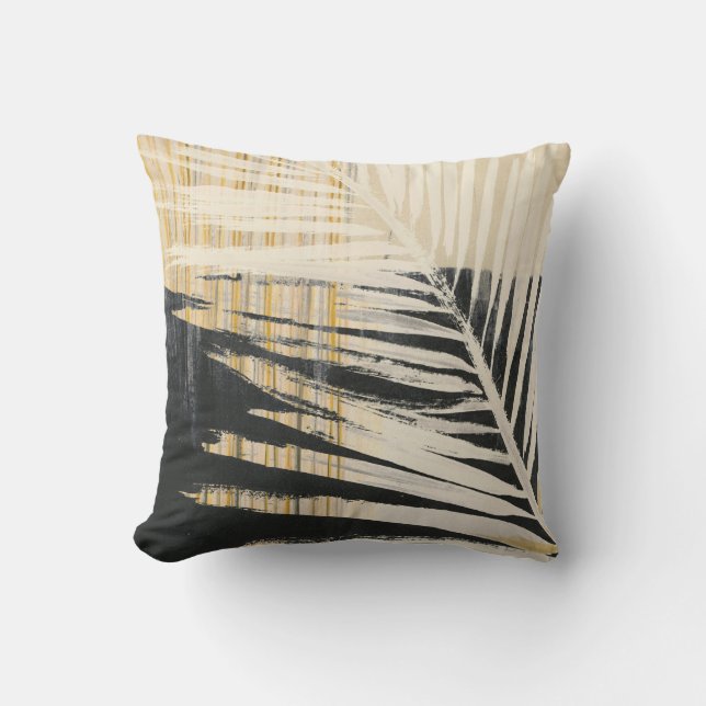 Coussin Raffie d'or - Franges de palme (Recto)